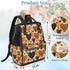Honeybaby Backpack 19L Diaper Bag for Mom & Dad Print Abstract Leopard Large Diaper Bag Tote with Multi-Pocket
