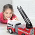3+ Mighty Fleet Mighty Motorized Fire Ladder Truck Firetruck Toy w/Lights & Sounds, Motorized Ladder, Extending Ladder