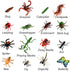 16 2-3 Inch BOHS Bug Play Figures, Realistic Insect Toys for Educational Projects - Pcs, in Length - Perfect Party