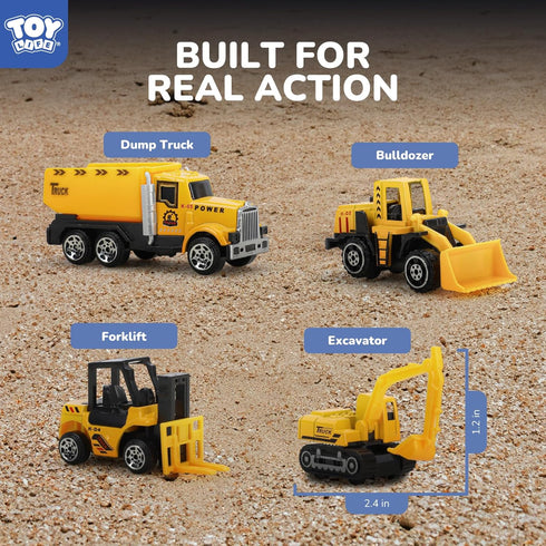 35 4-8, Bulldozer Set TOY Life PCS Construction Toys, Toy Trucks for Kids Ages Small Vehicles Mini Excavator, Cake