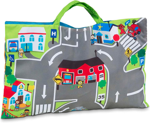 (19.25 14.25 inches) 9 Melissa & Doug Take-Along Town Play Mat x with Soft Vehicles
