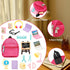 ENOCHT 27 Pcs Doll School Accessories, 4 Doll Backpacks with Zipper, Computers, Glasses, Study Accessories
