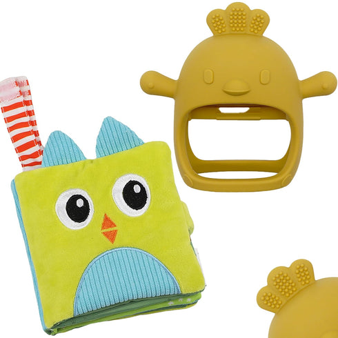 Soft Baby Books Gift Set Cloth Crinkle Books for Infants 0-3-6-12 Months,