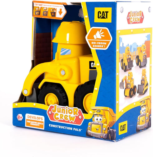CAT Construction Toys Junior Crew Front Loader Vehicle with Kid Vroom Sounds - Educational Preschool Toy for Ages 2+