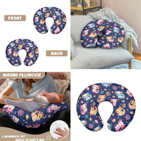 ZDCUSTOM Purple Axolotl Stretchy Baby Car Seat Cover Nursing Pillowcase Protectors for Baby Girls and Boys, Nursing