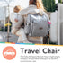 2-in-1 Backpack 5-Point 55 lbs 9+ Nuby Easy Go Booster Seat with Safety Harness - Portable Travel Highchair - Holds Up