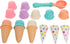 Ice Cream Shop Playset, Pretend Play Ice Cream and Cones, Dessert Play Set for Kids, Play Kitchen Accessories