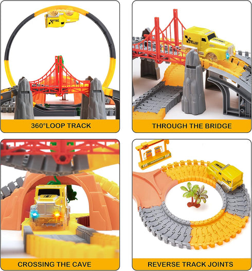 5-7, 3-5, 342Pcs Set 3 4 5 6 7+ OR OR TU Toys for Boys Race Track for Toddlers Construction Toys for Boys Kids Car