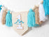 BASCT 1st Big One Surf High Chair Banner - Wave Birthday Decoration for Boys, Tassel Garland