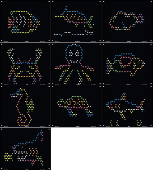Under The Sea Refill Templates for Basic Fun Lite Brite Ultimate Classic - 10 Sheets, 7x8