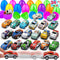 24 Pack Prefilled Easter Eggs with Pull Back Cars, Easter Basket Stuffers
