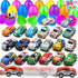 24 Pack Prefilled Easter Eggs with Pull Back Cars, Easter Basket Stuffers