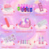 Set 3 4 5 6 7 9 10 11 12-Pink Kids Nail Polish for Girls Toys, Washable Quick-Dry Toddler Nail Art Kit with Air Cooling