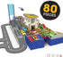 Driven by Battat Auto Shop & Race Track Playset - 80-Piece Collapsible Set with Tracks and Toy Cars