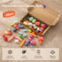 OESSUF Stacking Rocks, 48Pcs Wooden Balancing Stacking Blocks for Toddler Sorting Educational Montessori Game