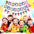 2 Pieces Tie Dye Party Decorations, Happy Birthday Pennant Banner for Retro Classic 60s 70s Theme Supplies