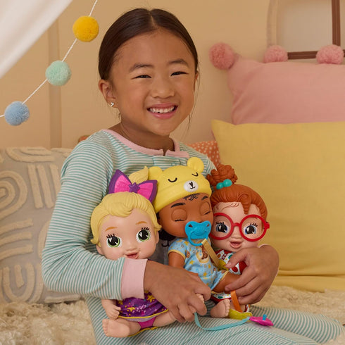 Baby Alive Lil Dreamer Dottie Doodle Sleepy Baby Doll Set, Red Hair, Fun Sleepover Theme for Kids 3+