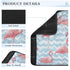 Vdsrup 2 Pack Seat Belt Covers Pink Flamingos Blue Zigzag Car Seat Strap Covers Super Soft Car Seat Neck Cover for Boys