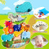 Animals Montessori Toddler Toys for 2-7 Year Old Boys Girls, Wooden Animal Blocks Stacking Toy, Educational Fine Motor