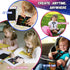 100 4-8 8-12 Scratch Art for Kids, Funtopia Sheets Rainbow Scratch Paper, Black Scratch Off Paper Craft Kits, School