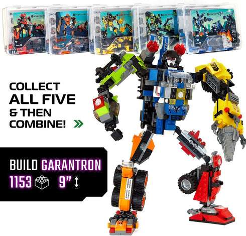 JITTERYGIT Mech Robot Soldier Glow in The Dark Bricks Toy STEM Gift Set - Cool Military Holiday Present for Boys,
