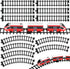 Liliful 12 Pcs Train Track Accessories with 24 Snap Buttons for Boys and Girls, Railroad Building Toy