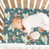 CHSIN 21216810 Fitted Crib Sheets Cute Frogs Mushroom Baby Crib Sheets for Boy & Girl Toddler Mattress Sheets
