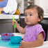 ChooMee FlexiDip Silicone Baby Learning Utensil | 4 Months + Baby Led Weaning | Flat Head Spoon with Firm Handle | Designed in USA, BPA Free, Premium Grade Platinum Silicone | 2 CT Aqua Green by ChooMee