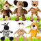 Zhanmai 6 Pieces Safari Stuffed Animals Plush Jungle Animal Toys Set for