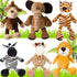Zhanmai 6 Pieces Safari Stuffed Animals Plush Jungle Animal Toys Set for
