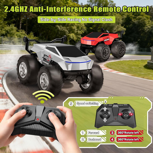 1:16 4WD Pickup,TIME4DEALS 2.4GHz 360 6 7 8 9 10 11 12+ RC Truck Remote Control Car, Waterproof Amphibious RC Car All