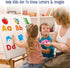 78 Magnetic Alphabet Set, 26 Uppercase, 26 Lowercase Letters & 26 Object Patterns, Educational Spelling Learning Toys