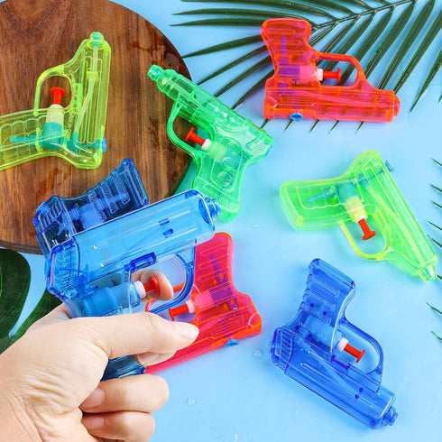 CCINEE 12 Pack Mini Water Guns, Squirt Gun Toy for Kids, Plastic Blasters for Summer Outdoor Games, 4 Colors