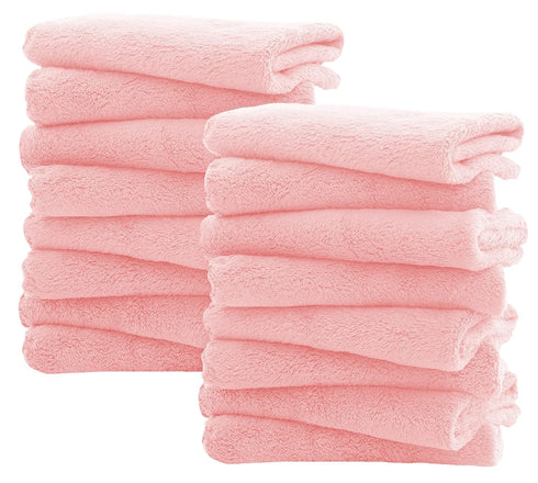 16 Pack Burp Cloths for Baby - 20" by 10" Ultra Absorbent Burping Cloth, Newborn Towel - Milk Spit Up Rags - Burpy Cloths for Unisex, Boy, Girl - Burp Cloths Set (Pink) by Spotted Play