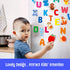 Large Magnetic Letters and Animals, Educational Learning Tool for Kids, 52 Pieces Magnets with Colorful Alphabet Letters