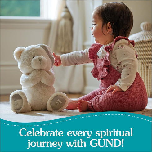 0 11" GUND Animated Goodnight Prayer Bear, Spiritual Plush Teddy Bear, Sensory Toy Stuffed Animal for Ages and Up