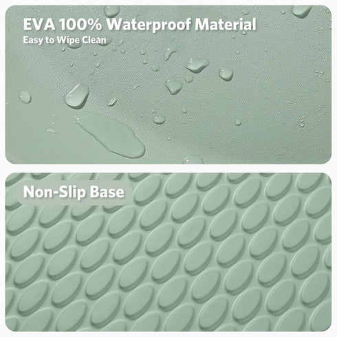 Baby Changing Pad Waterproof in EVA Foam, Baby Changing Mat Wipeable Baby Changing Table Pad, Adjustable Safety Belt