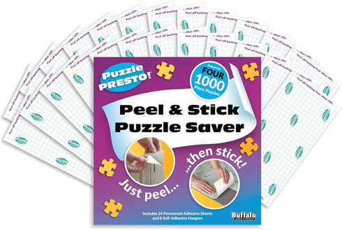(4 Pack) 24 8 Puzzle Presto! Peel & Stick Saver: The Original and Still The Best Way to Preserve Your Finished Puzzle!