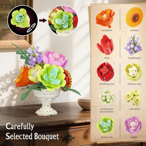 Sinuraii Set, Set, Botanicals Flower Arrangement Building Classic Style Artificial Flower Building Chrysanthemum