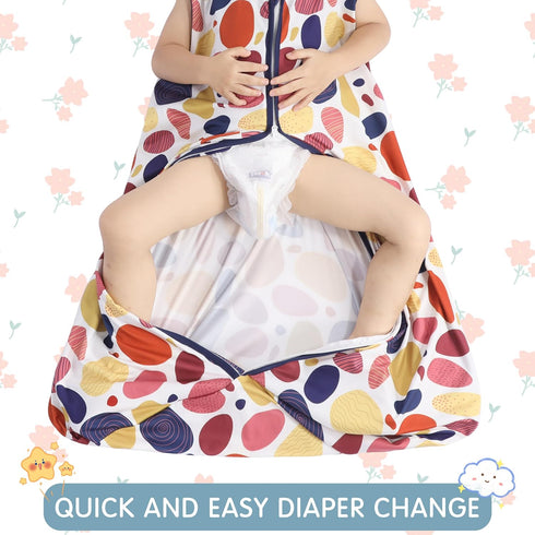 3 Pack 100% 2-Way 0.3. 6-12 BSTOPPT Baby Sleep Sack Rayon Cotton Baby Sleeping Bag Zipper Toddler Wearable Blankets TOG