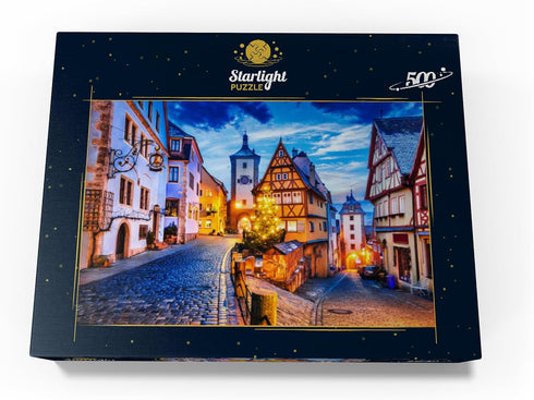 MyPuzzle Rothenburg Ob Der Tauber by Night, Romantic Road in Bavaria, Germany - 500 Piece Premium Jigsaw Puzzle