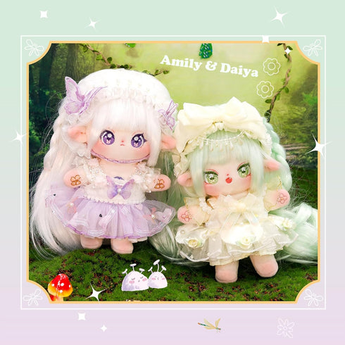 CALEMBOU 30 cm Plush Doll with Skeleton, Soft Anime Dress Up Doll, Kawaii Stuffed Toy Gift with Doll Clothes