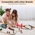 Set 3,4,5 SainSmart Jr. Wooden Train for Toddler - Double-Side Wooden Tracks Fits Brio, Thomas, Melissa and Doug