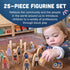 Constructive Playthings 25-Piece Wooden Community Helpers Figurine Set, Inclusive Diverse Wood Toy for Kids 3+