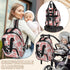 Mularoka Backpack Backpack Milk Cow Tattoo Diaper Bag with Insulated Pockets USB Charging Port for Work Travel Holiday