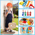 Set 59 3 4 5 6 Kids Tool Toy for Boys - Educational Montessori Wooden Toddler Play Tool Box with Electric Drill - Pcs