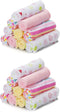 Spasilk Washcloth Wipes Set for Newborn Boys & Girls, Soft Terry Washcloth Set, Pack of 20, Pink Lines