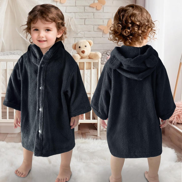 VOOVA & MOVAS Toddler Hooded Poncho Towel with Bear Ear, 0-24Months |