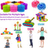 Gears Interlocking Learning Set, 180 Pcs STEM Construction Toy Set for Kids, 10 Colors