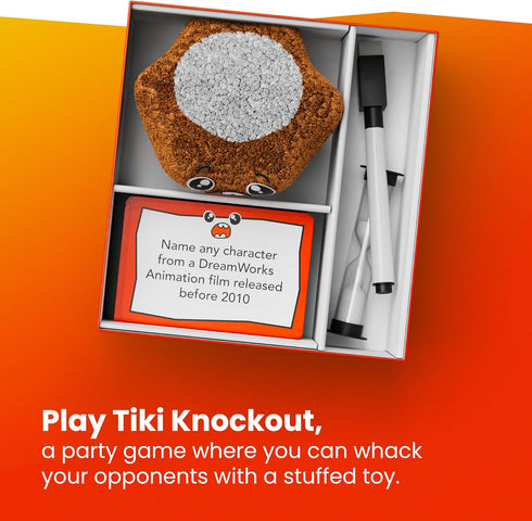 Tiki Knockout: Bluffing Trivia Game for Friends & Family – Team Building & Party Board Games for Victory Night